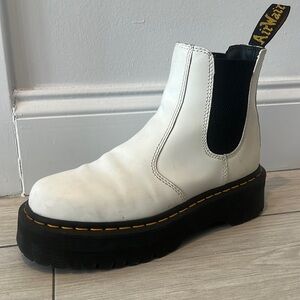 Dr. martens white platform boots